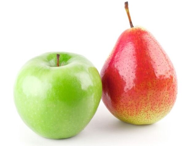 التفاح والكمثرى من حمية دوكان
